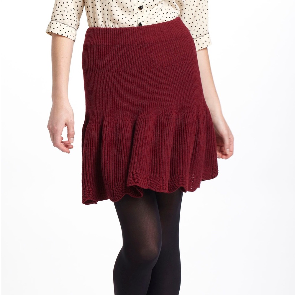 Anthropologie Leifnotes Pull-on Sweater Skirt XS